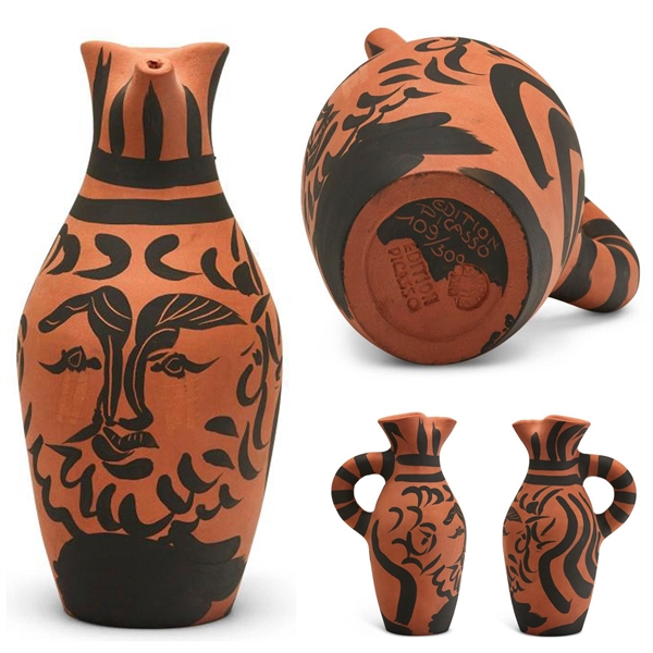 Pablo Picasso ''Yan Barbu'', Number 513 -- Pitcher Created at the Madoura Pottery Studios